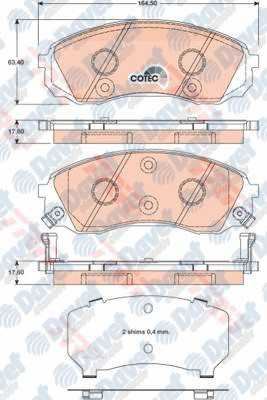 TRW GDB3448 On Fren Balatasi Hyundai H1 2.5crdi 08>11> Kia Carnival Iii 2.7 V6 2.9crdi 06> 2.2crdi 10>